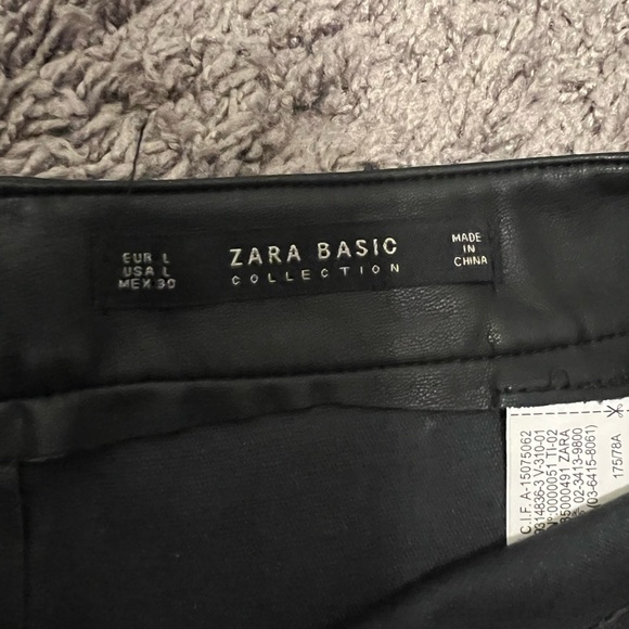 Zara faux leather high rise mini skirt - Picture 3 of 4